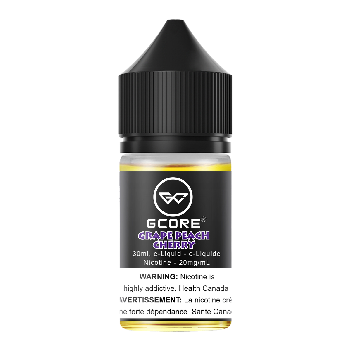 Gcore Salt Nic E-Juice 30mL Grape Peach Cherry