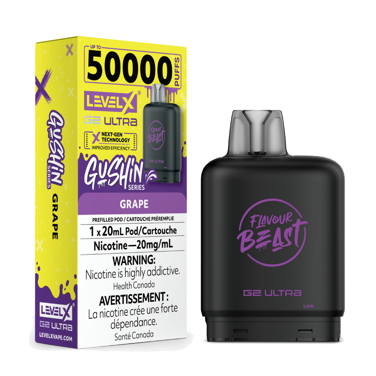 Level X Gushin 50k G2 Ultra Pods Grape