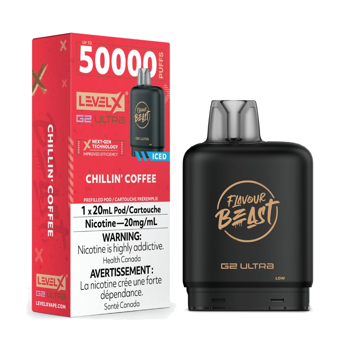 Level X Flavour Beast 50k G2 Ultra Pods Chillin' Coffee Iced