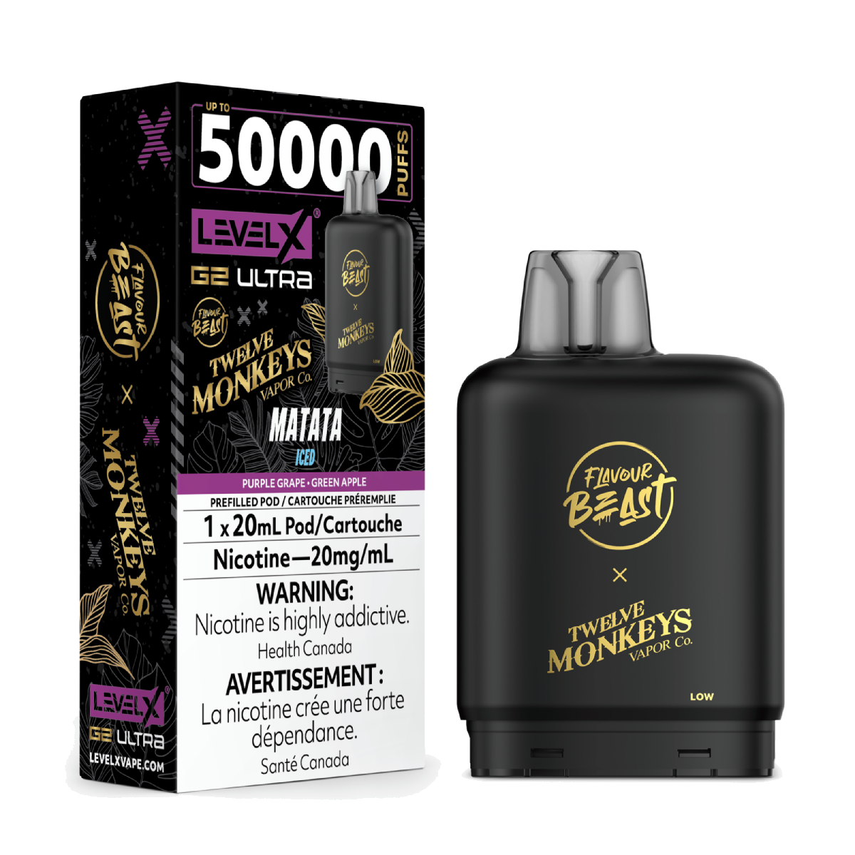 Level X Twelve Monkeys 50k G2 Ultra Pods Matata Iced