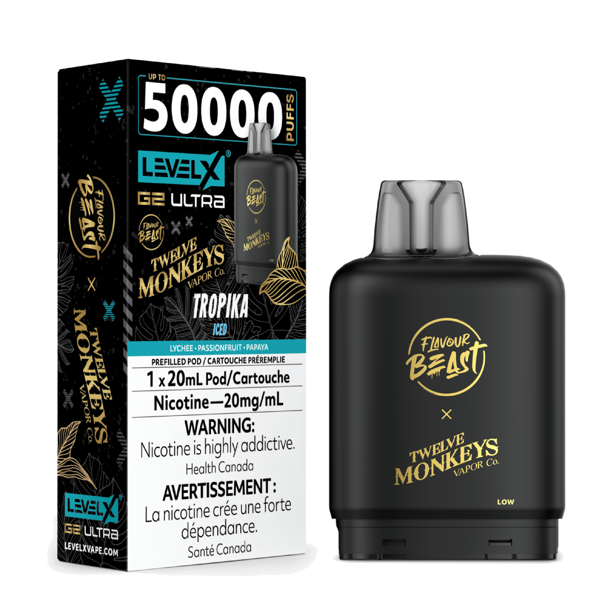 Level X Twelve Monkeys 50k G2 Ultra Pods Tropika Iced