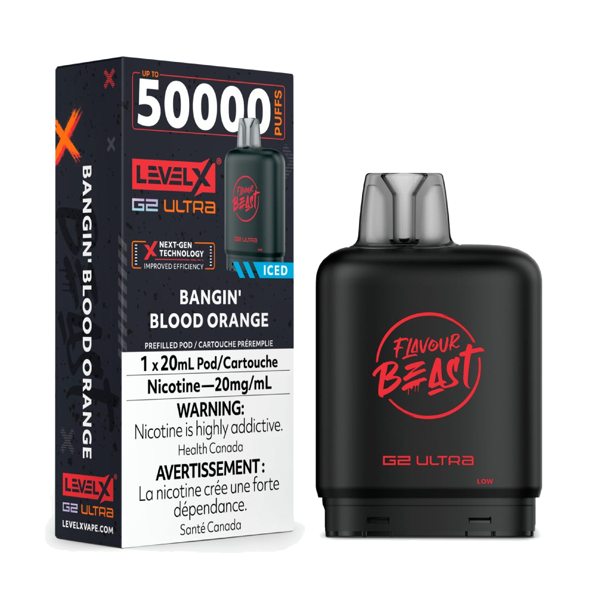 Level X Flavour Beast 50k G2 Ultra Pods Bangin' Blood Orange
