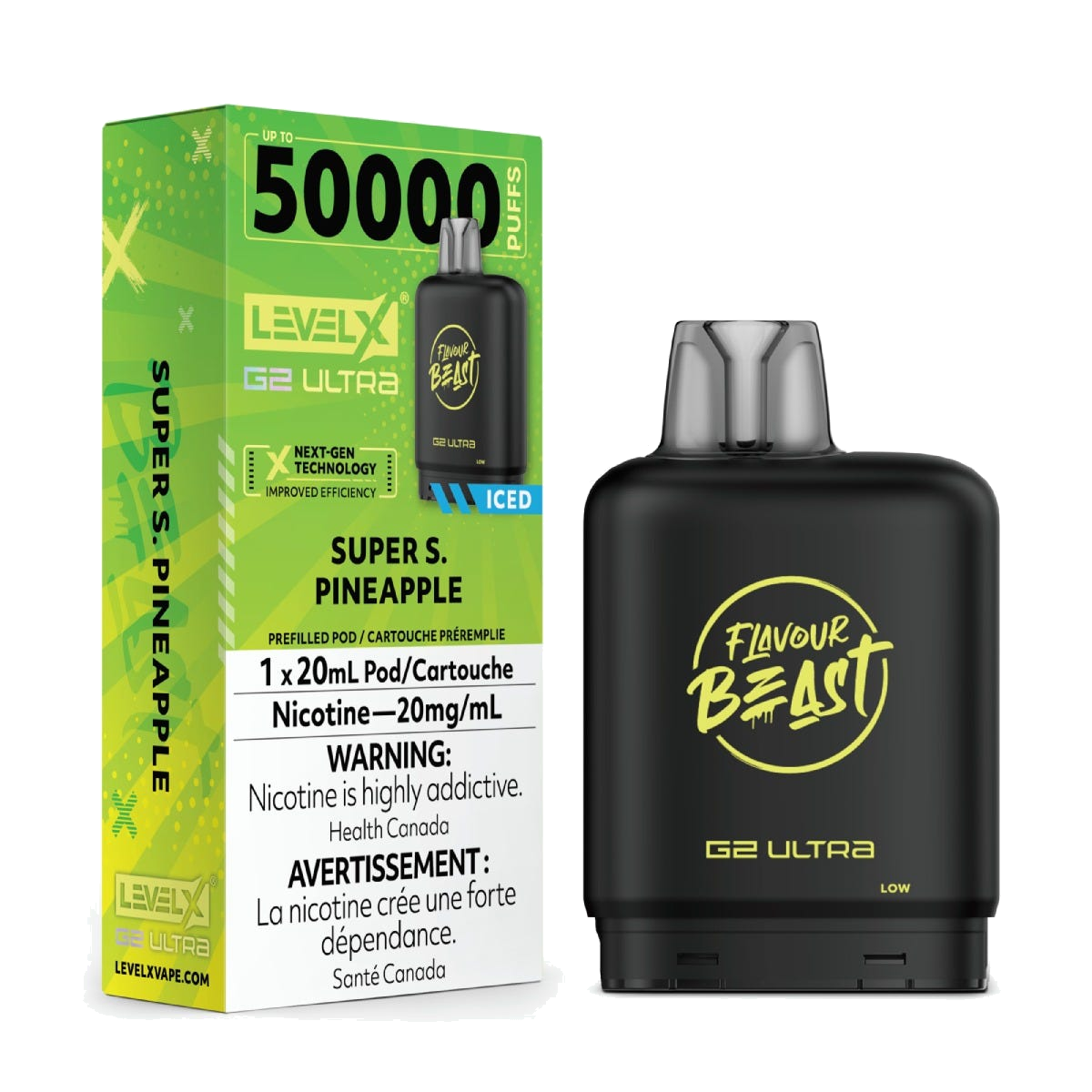 Level X Super S. 50k G2 Ultra Pods Pineapple Iced
