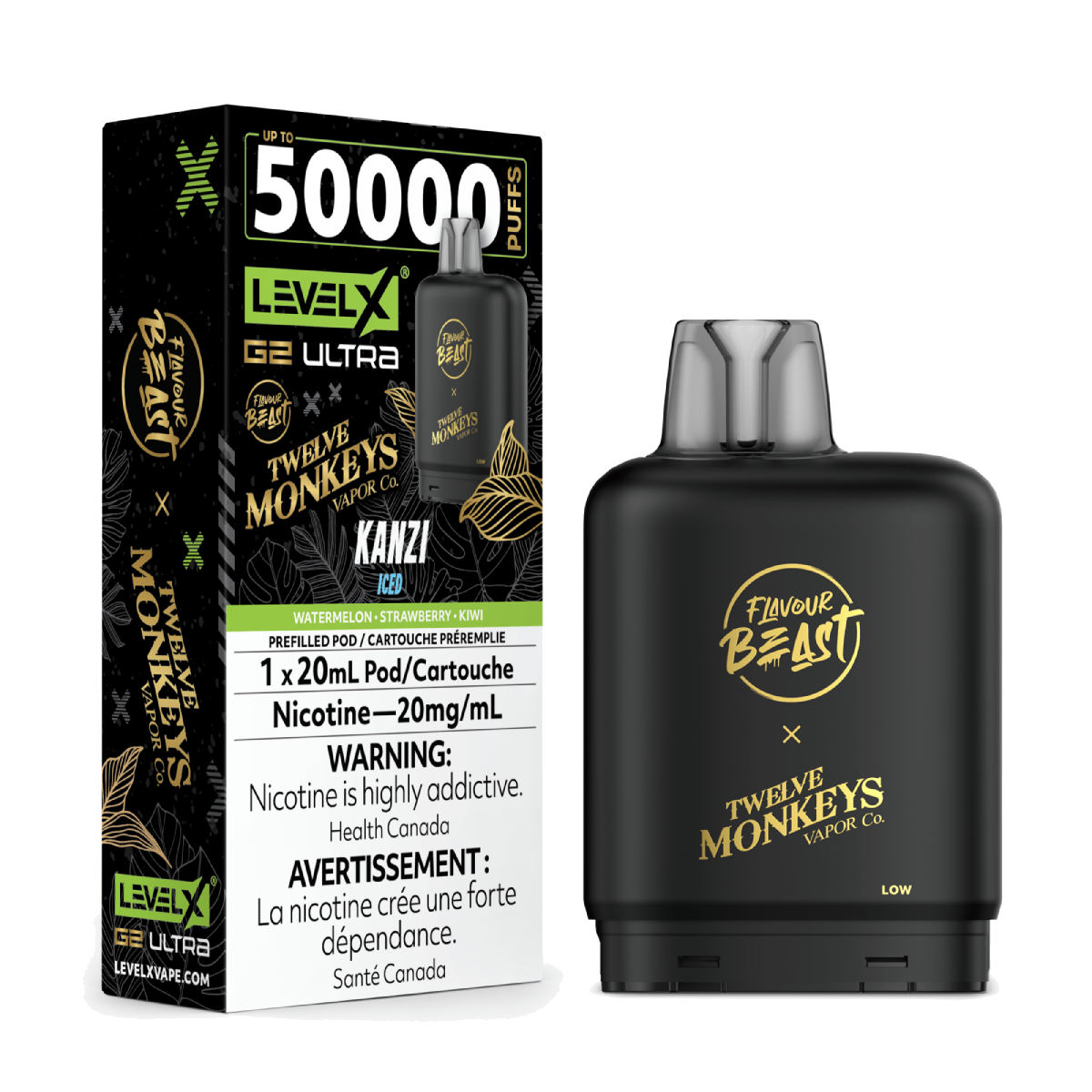 Level X Twelve Monkeys 50k G2 Ultra Pods Kanzi Iced