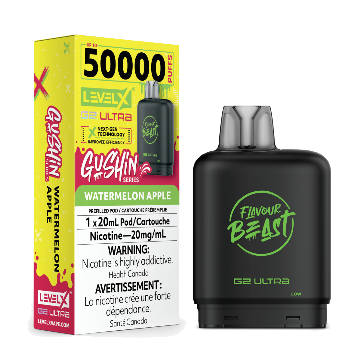 Level X Gushin 50k G2 Ultra Pods Watermelon Apple