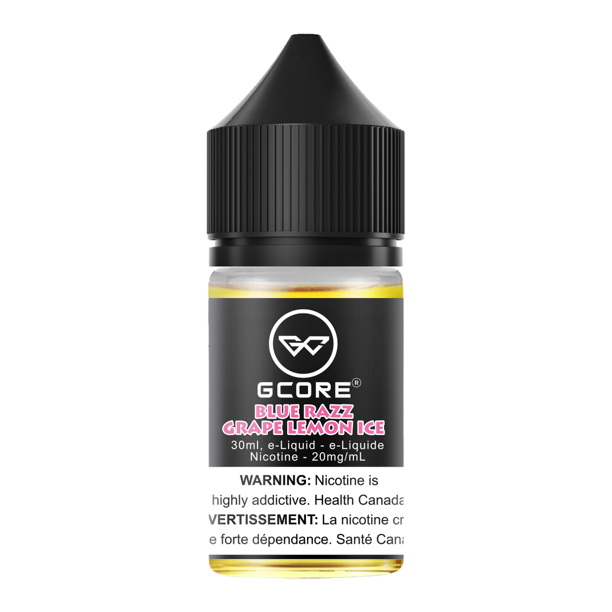 Gcore Salt Nic E-Juice 30mL Blue Razz Grape Lemon Ice