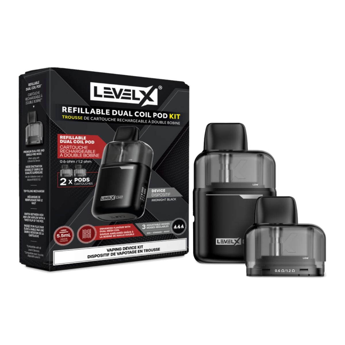 Level X G2 Base Device + 2 Refillable Pods