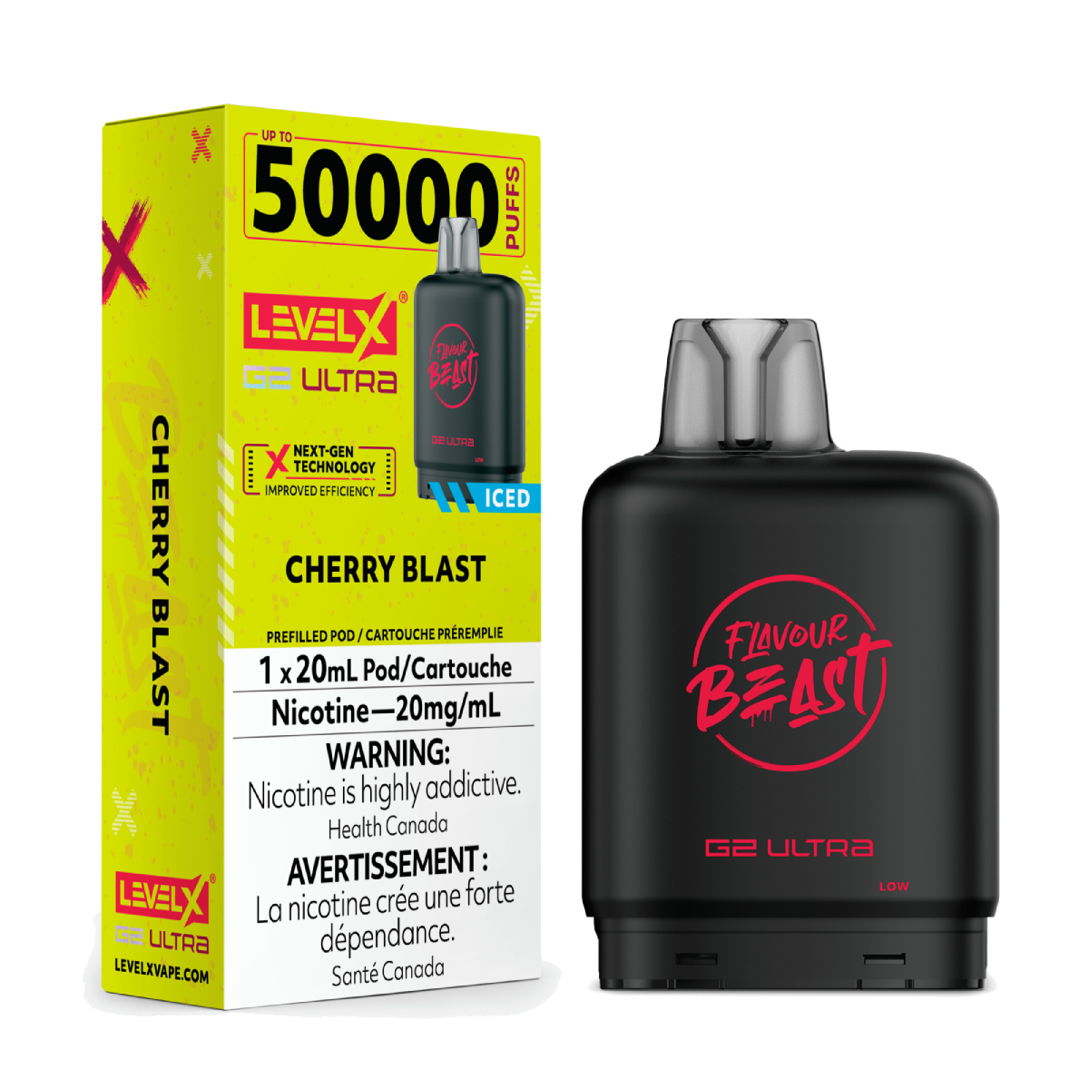 Level X Flavour Beast 50k G2 Ultra Pods Cherry Blast