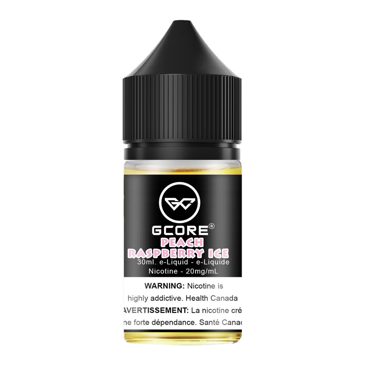 Gcore Salt Nic E-Juice 30mL Peach Raspberry Ice