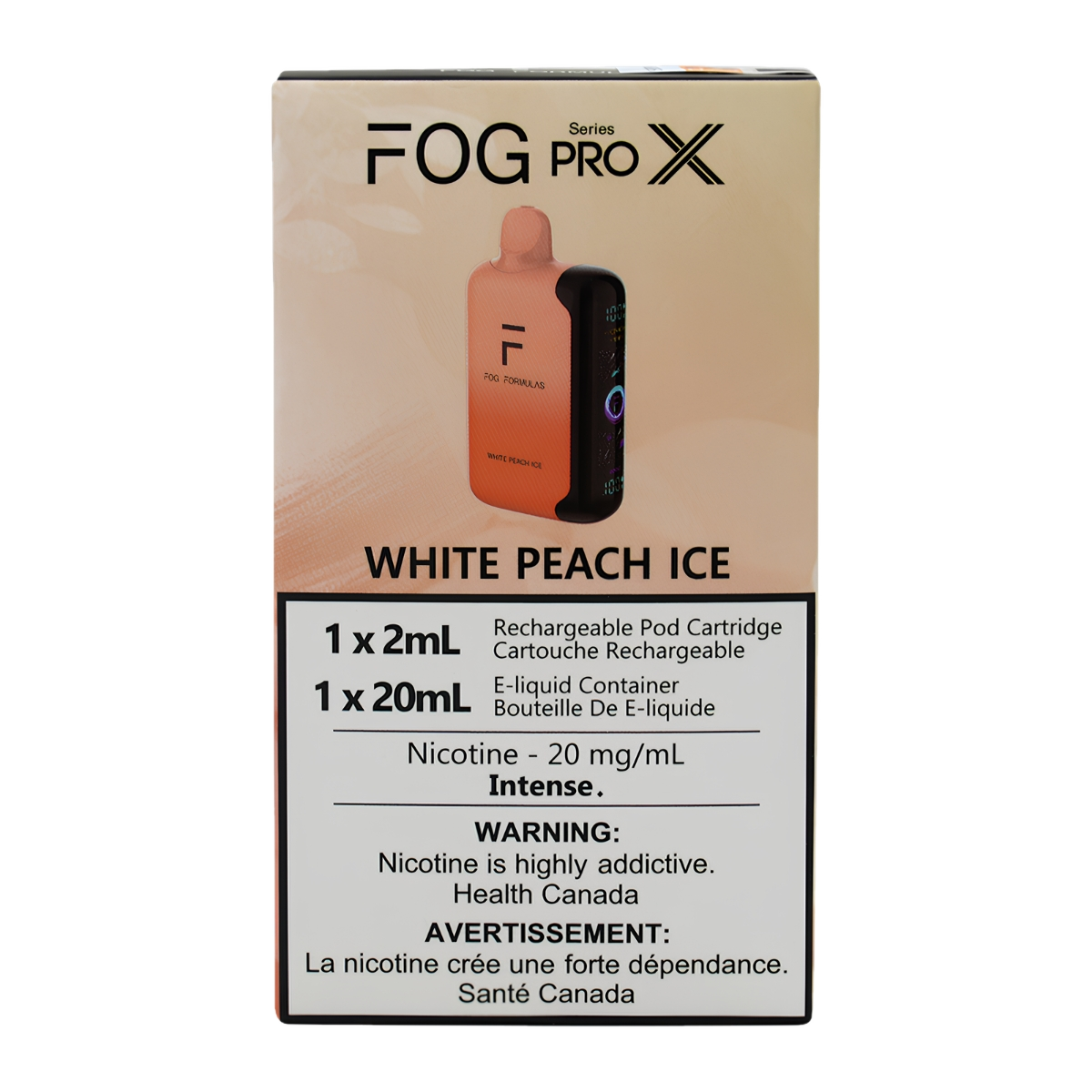 Fog Formulas Series Pro X White Peach Ice